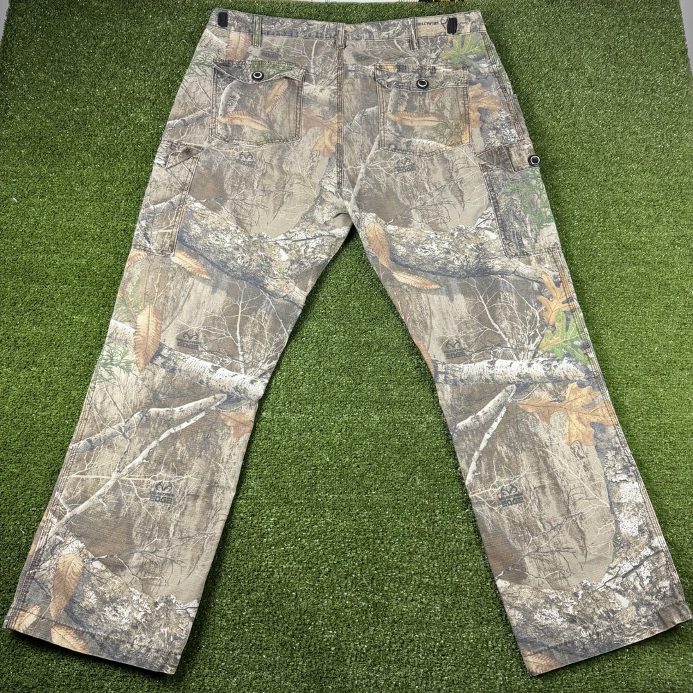 Scent Blocker Realtree Edge Camo Cargo Hunting Pants Mens XL Ripstop Brown Green